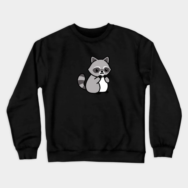 Raccoon Crewneck Sweatshirt by littlemandyart